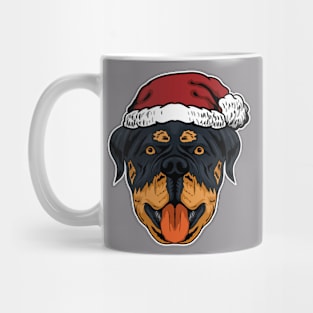 dog Rottweiler dog santa Christmas Mug